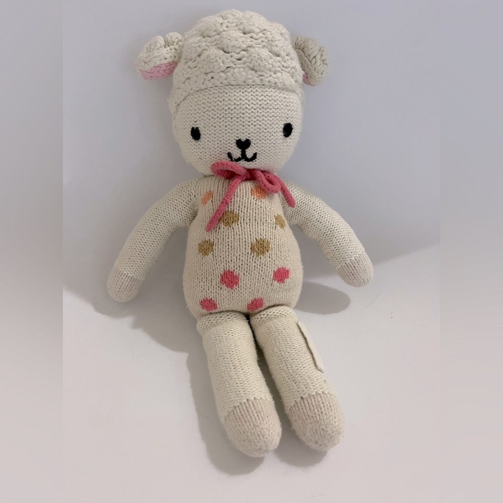 Cuddle + Kind Lucy the lamb 13”, handmade , premium cotton safe